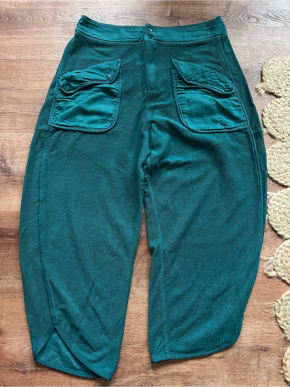 Free People Timko Pants Size Large RT $148 Dark Teal